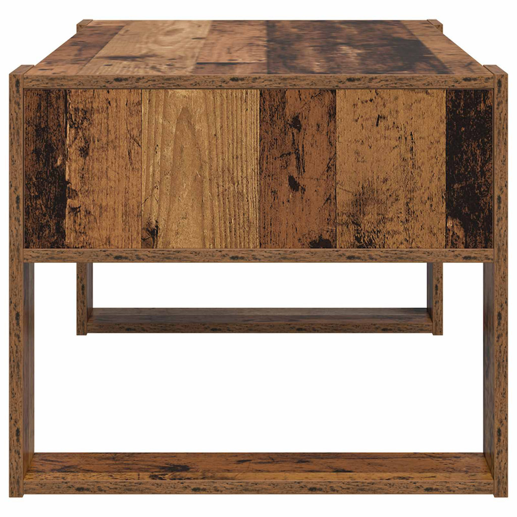 vidaXL Stolik kawowy z przechowywaniem Stare drewno 92 x 53 x 45 cm