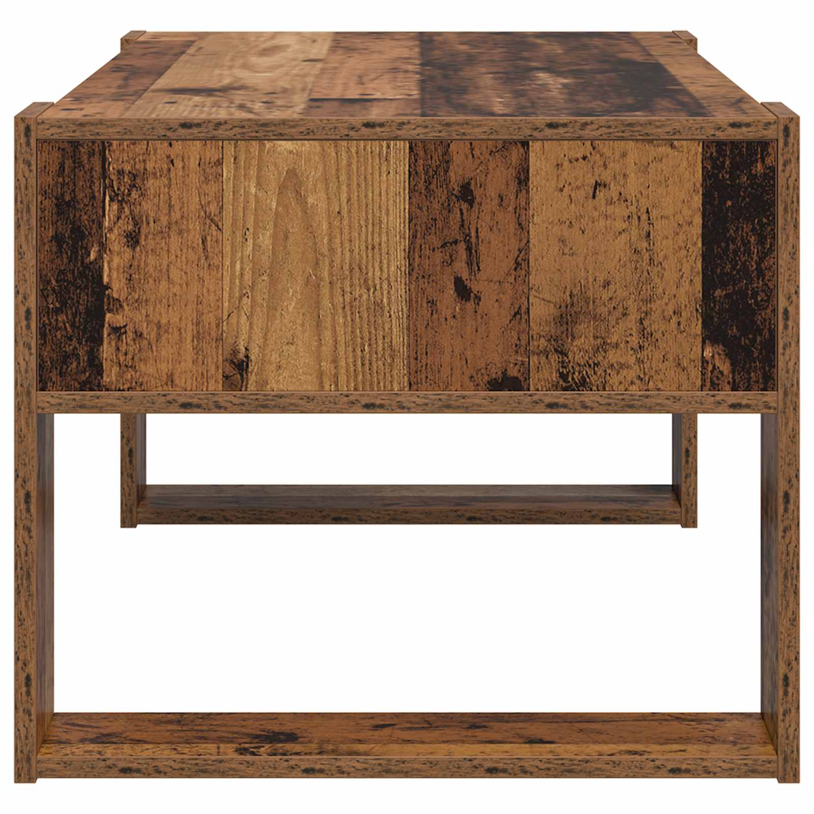 vidaXL Stolik kawowy z przechowywaniem Stare drewno 92 x 53 x 45 cm