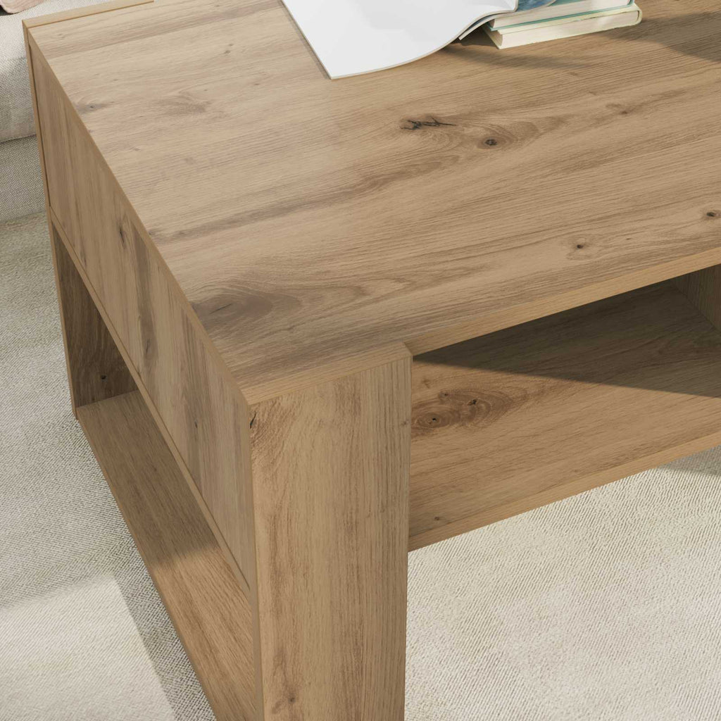 vidaXL Stolik kawowy Dąb rzemieślniczy 92 x 53 x 45 cm