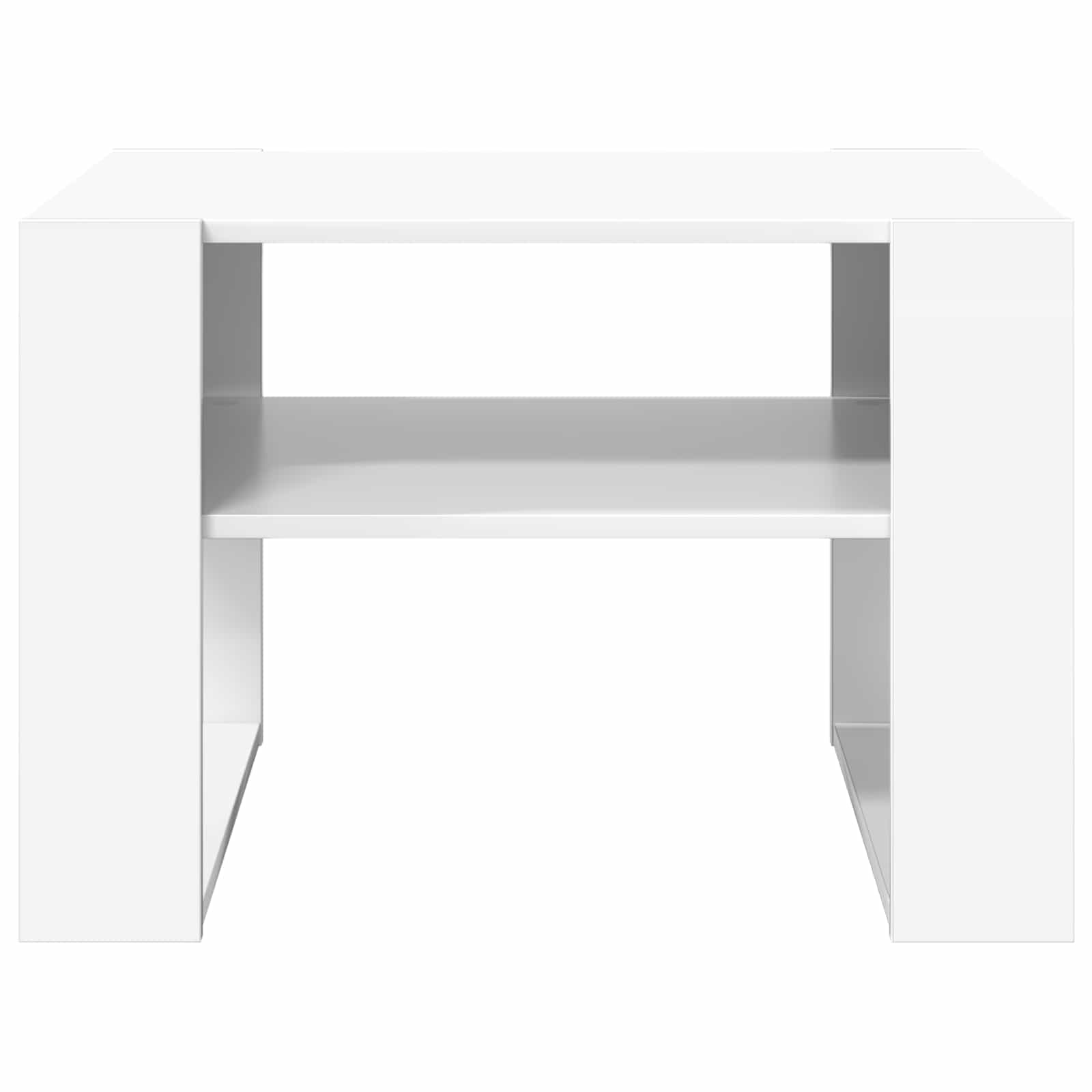 vidaXL Stolik kawowy Biały 66 x 53 x 45 cm Materiał drewnopochodny