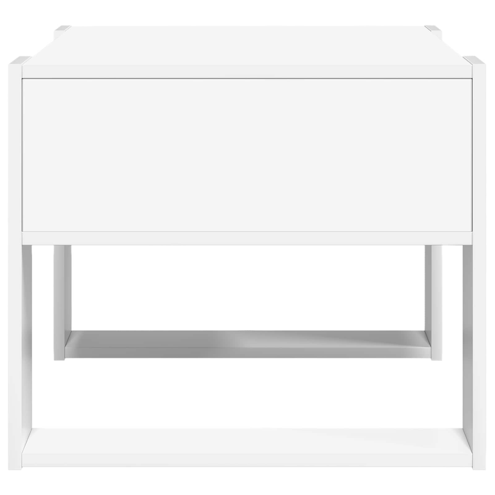 vidaXL Stolik kawowy Biały 66 x 53 x 45 cm Materiał drewnopochodny