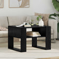 vidaXL Stolik kawowy z przechowywaniem Czarny Dąb 66 x 53 x 45 cm
