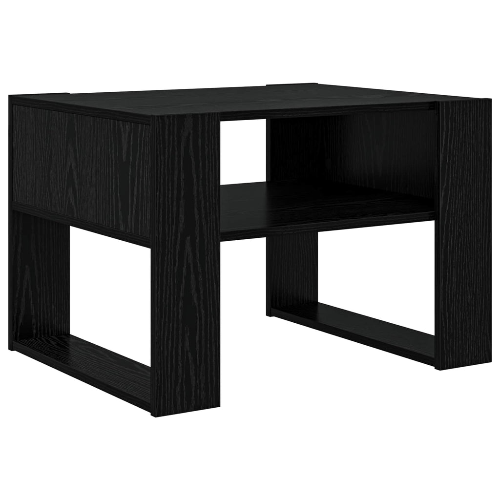 vidaXL Stolik kawowy z przechowywaniem Czarny Dąb 66 x 53 x 45 cm