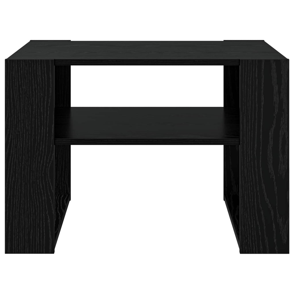 vidaXL Stolik kawowy z przechowywaniem Czarny Dąb 66 x 53 x 45 cm