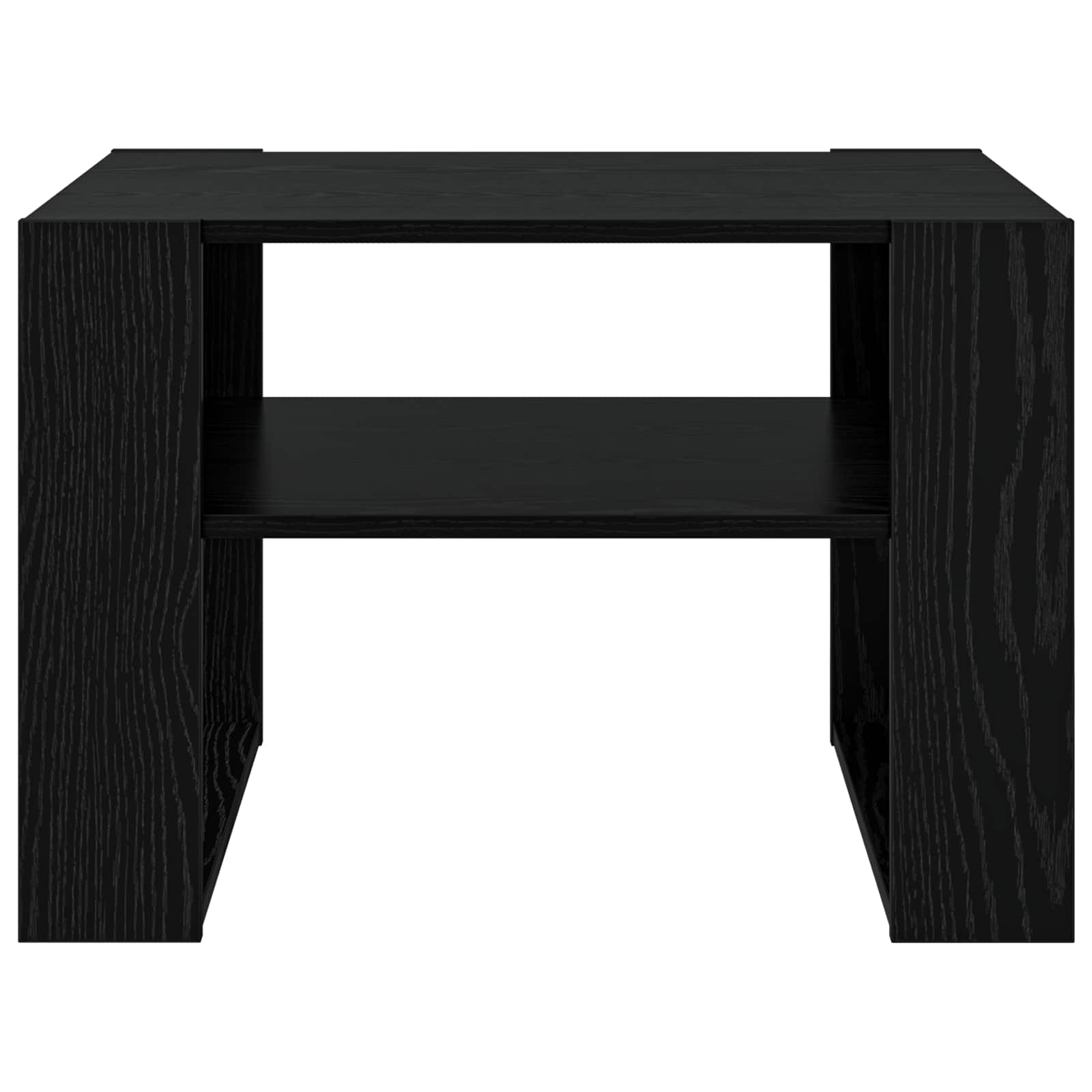 vidaXL Stolik kawowy z przechowywaniem Czarny Dąb 66 x 53 x 45 cm