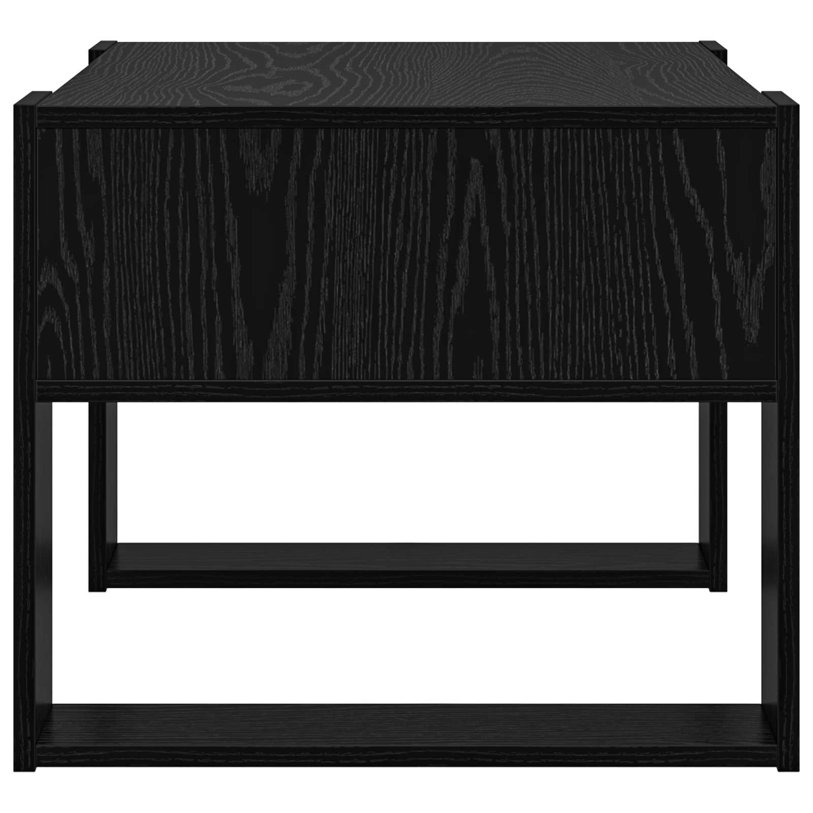 vidaXL Stolik kawowy z przechowywaniem Czarny Dąb 66 x 53 x 45 cm