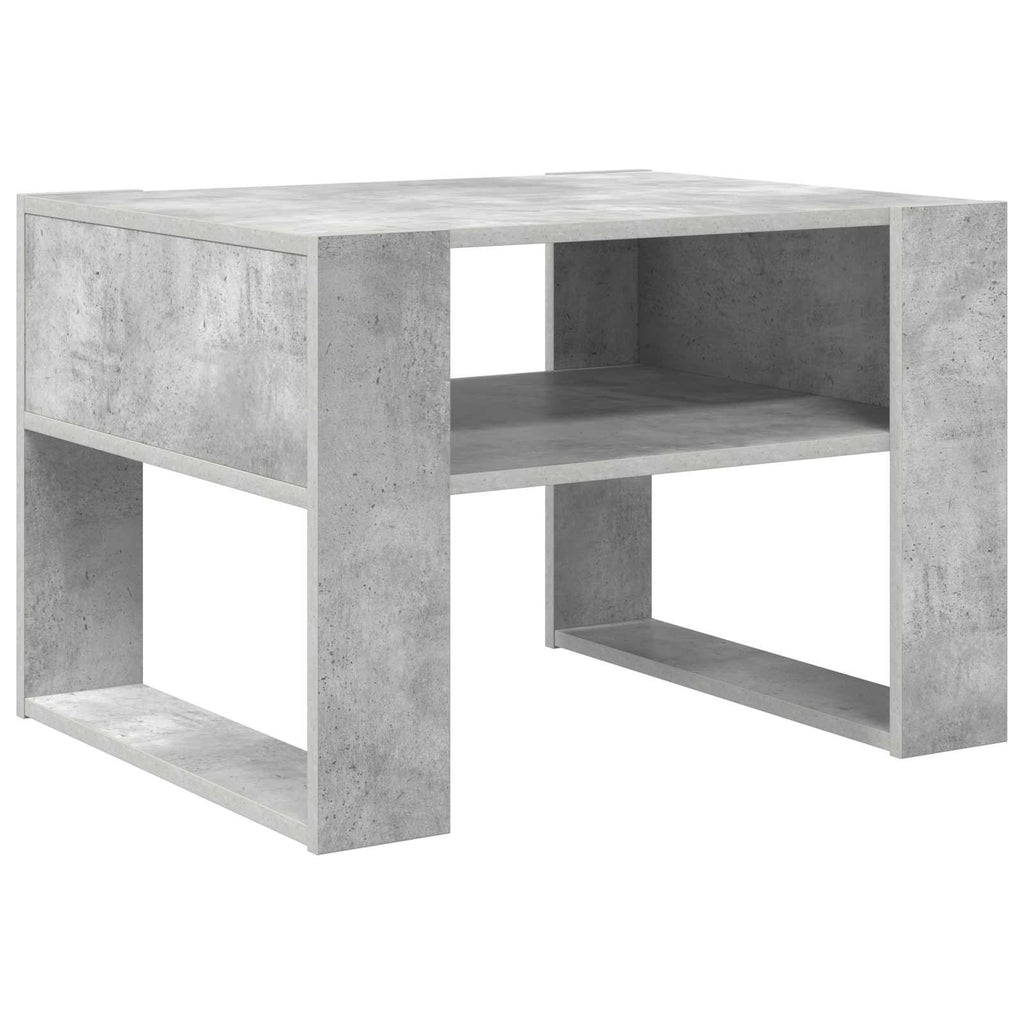 vidaXL Stolik kawowy z przechowywaniem Betonowy szary 66 x 53 x 45 cm