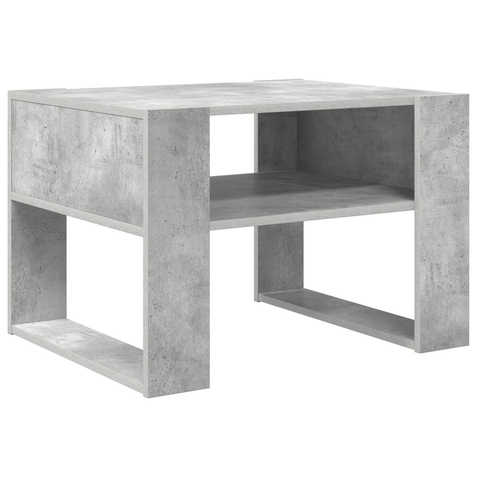 vidaXL Stolik kawowy z przechowywaniem Betonowy szary 66 x 53 x 45 cm
