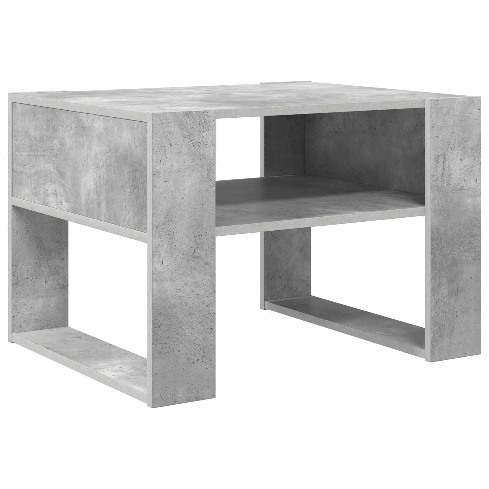 vidaXL Stolik kawowy z przechowywaniem Betonowy szary 66 x 53 x 45 cm