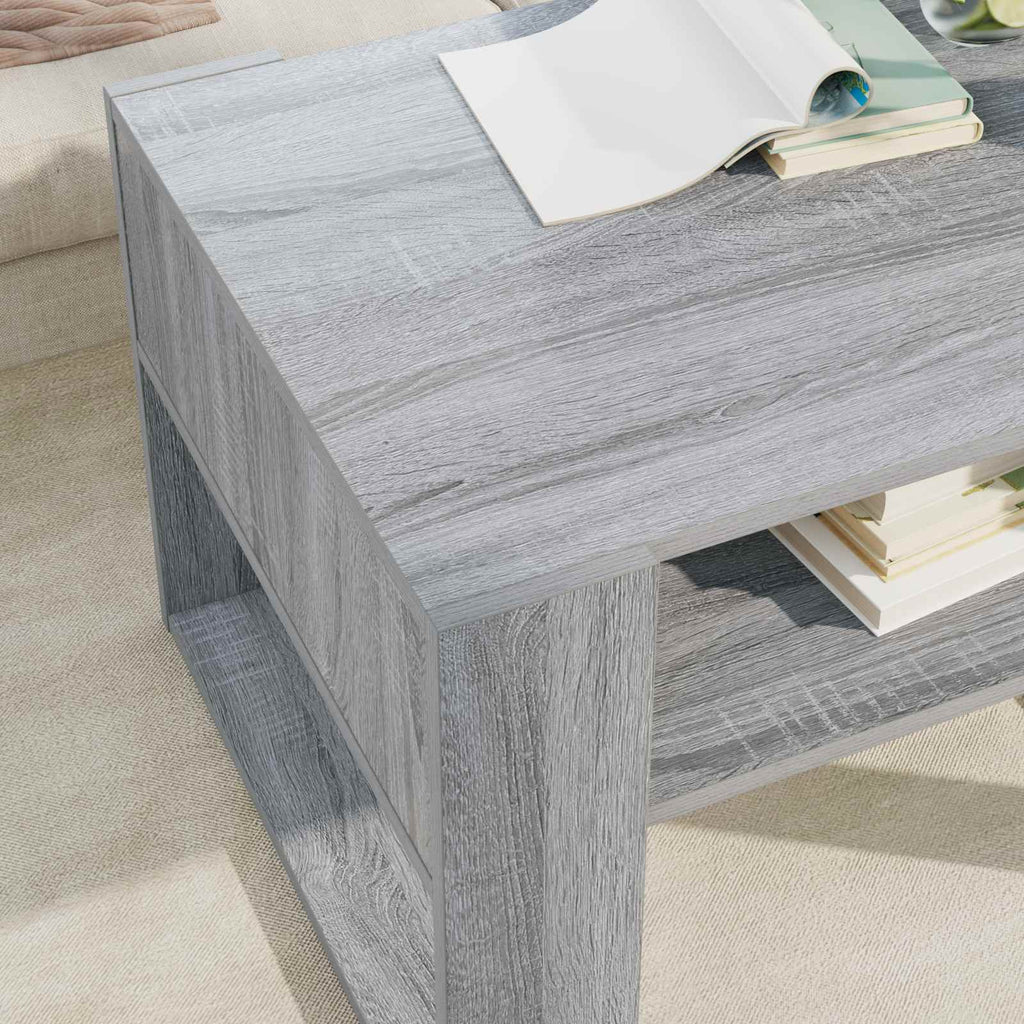 vidaXL Stolik kawowy z przechowywaniem Szary Sonoma 66 x 53 x 45 cm