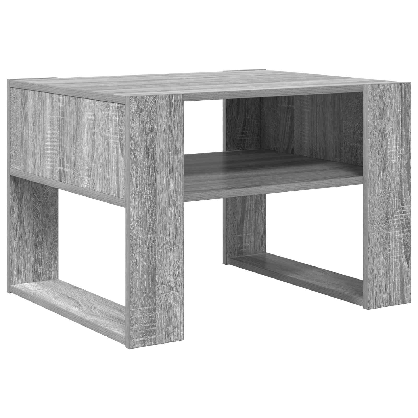 vidaXL Stolik kawowy z przechowywaniem Szary Sonoma 66 x 53 x 45 cm