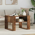 vidaXL Stolik kawowy z przechowywaniem Stare drewno 66 x 53 x 45 cm