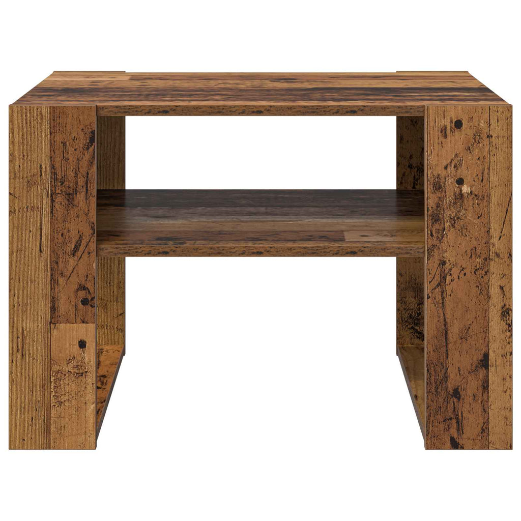 vidaXL Stolik kawowy z przechowywaniem Stare drewno 66 x 53 x 45 cm