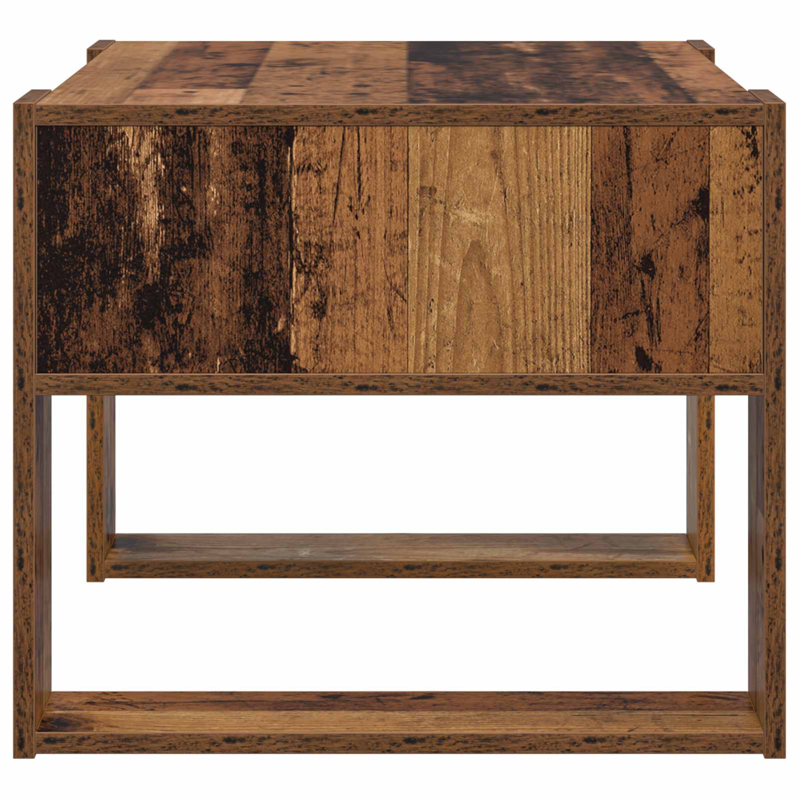 vidaXL Stolik kawowy z przechowywaniem Stare drewno 66 x 53 x 45 cm