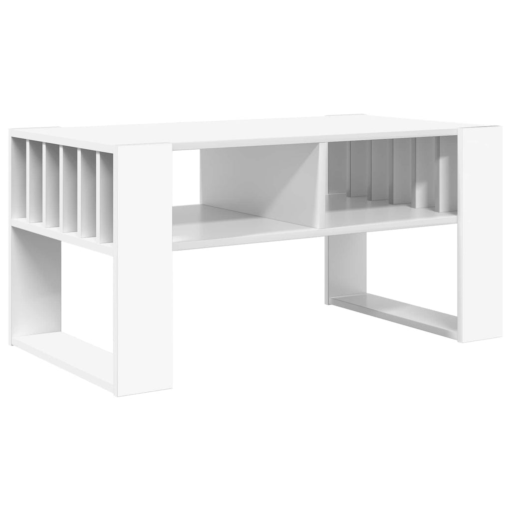 vidaXL Stolik kawowy Biały 92 x 49,5 x 45 cm Materiał drewnopochodny