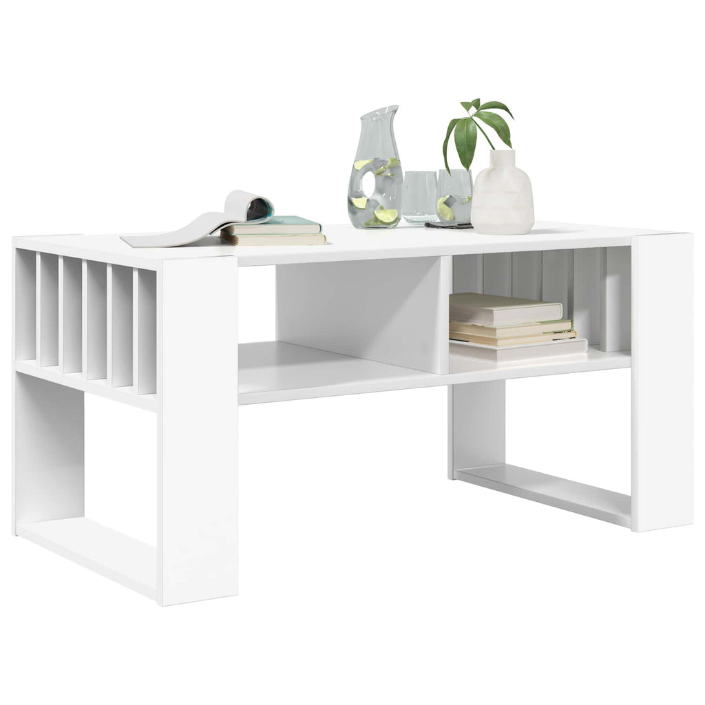 vidaXL Stolik kawowy Biały 92 x 49,5 x 45 cm Materiał drewnopochodny