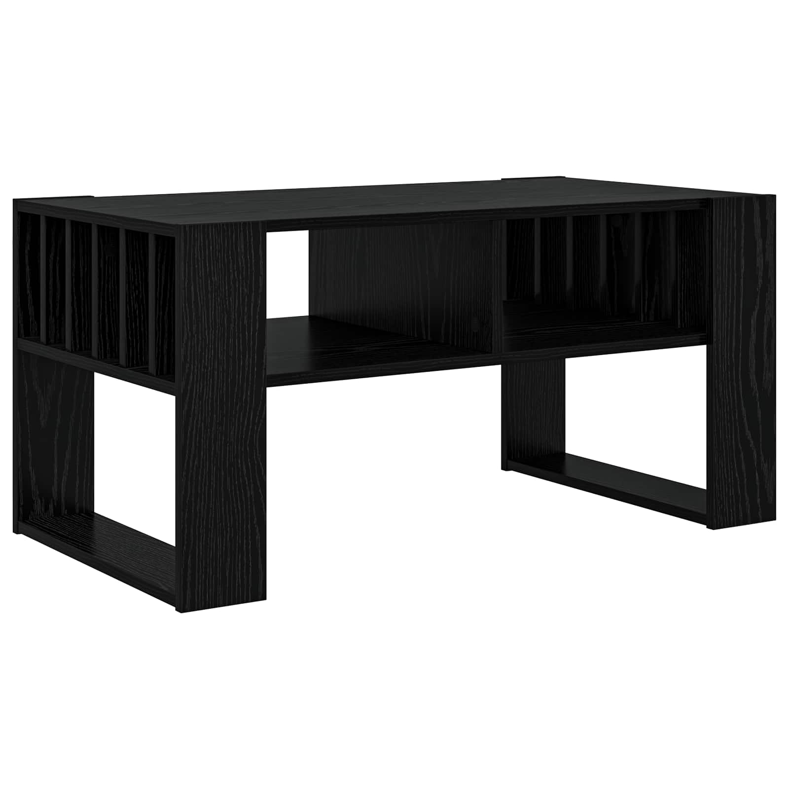 vidaXL Stolik kawowy Czarny Dąb 92 x 49,5 x 45 cm