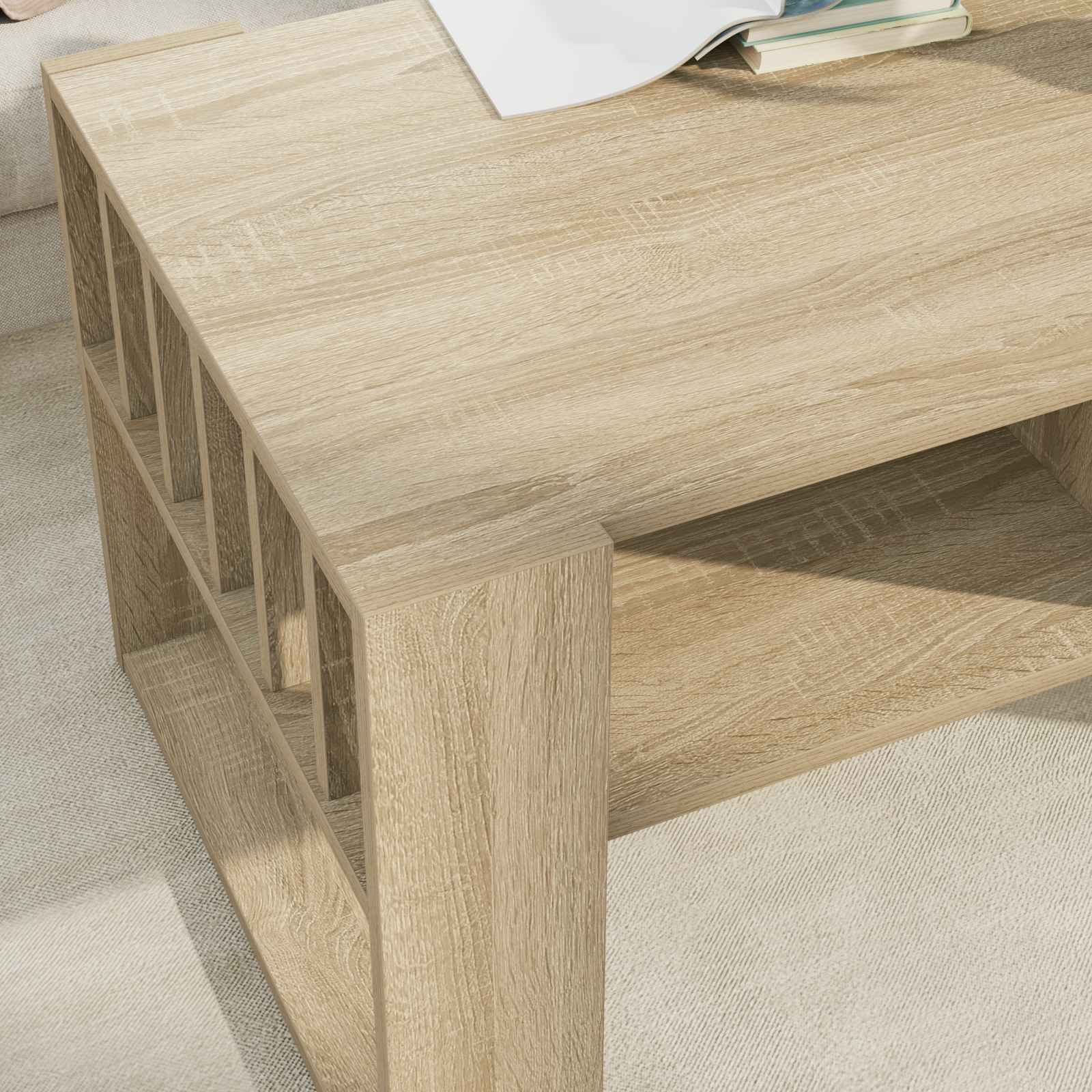vidaXL Stolik kawowy Dąb Sonoma 92 x 49,5 x 45 cm