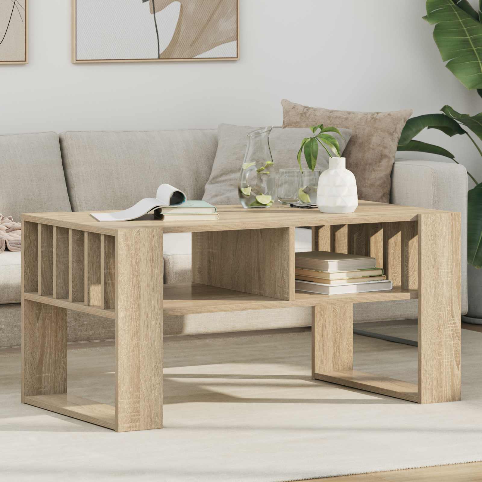 vidaXL Stolik kawowy Dąb Sonoma 92 x 49,5 x 45 cm