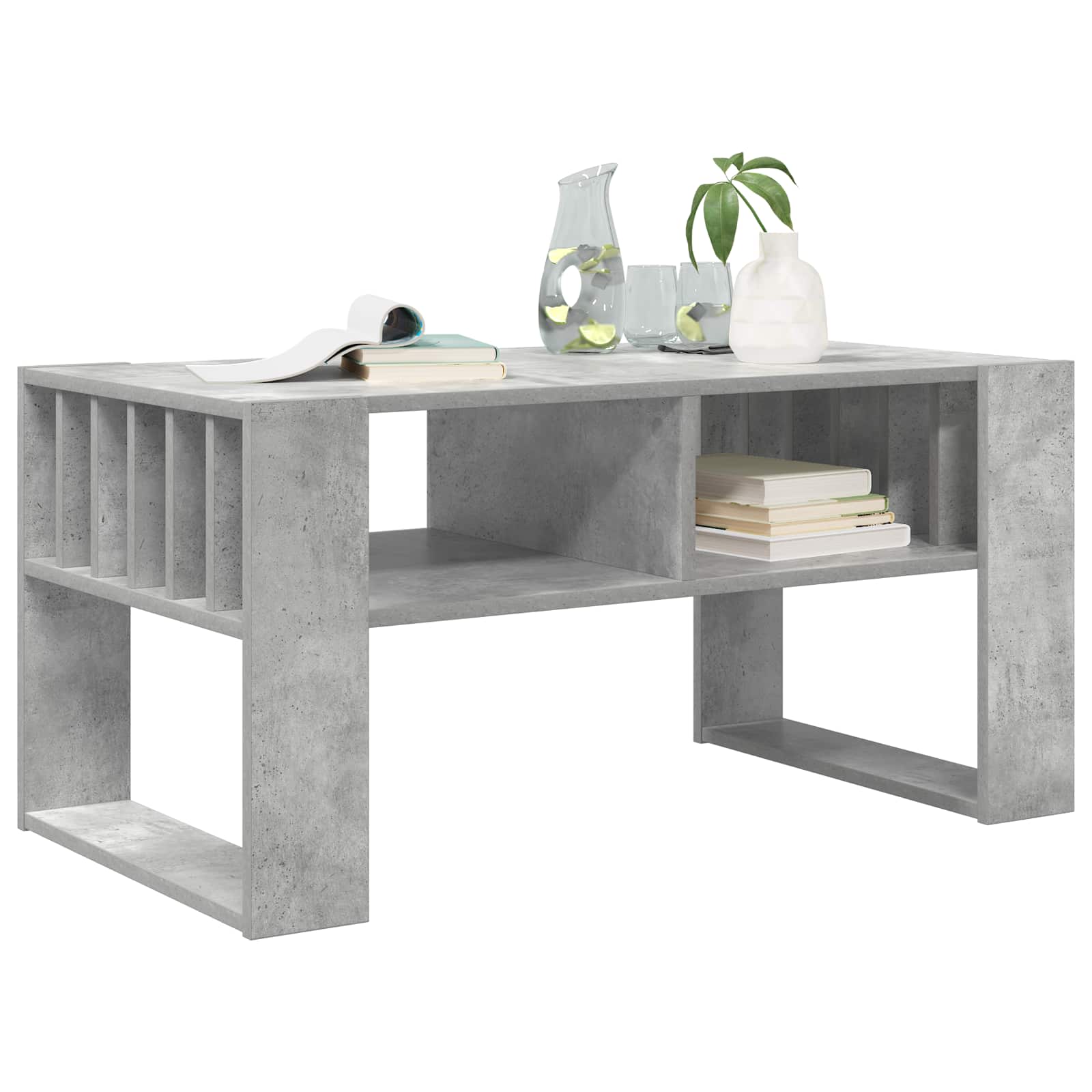 vidaXL Stolik kawowy Betonowy szary 92 x 49,5 x 45 cm