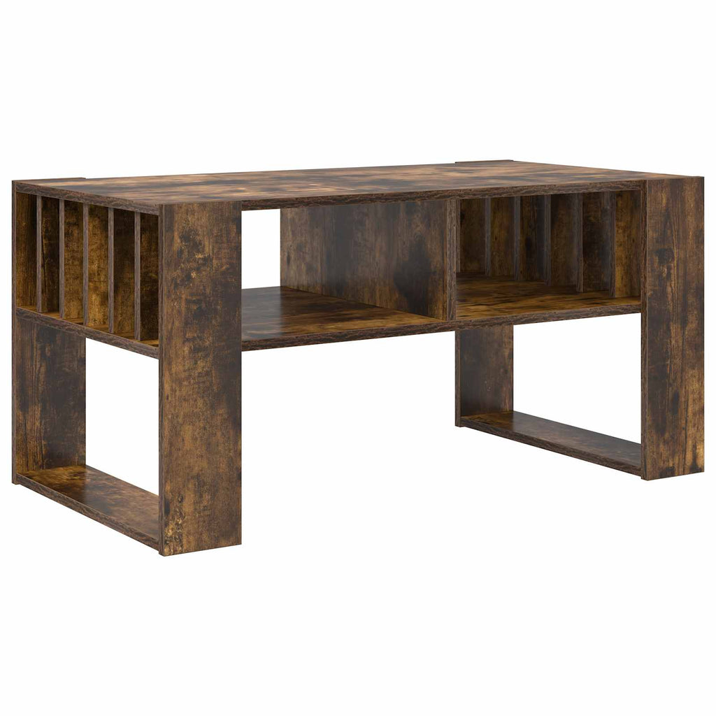 vidaXL Stolik kawowy Dąb wędzony 92 x 49,5 x 45 cm