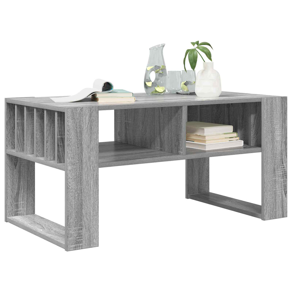 vidaXL Stolik kawowy Szary Sonoma 92 x 49,5 x 45 cm