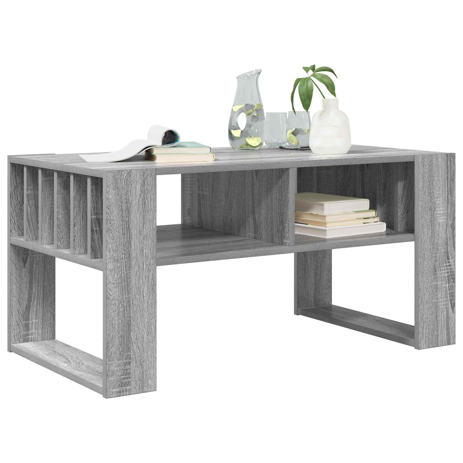 vidaXL Stolik kawowy Szary Sonoma 92 x 49,5 x 45 cm