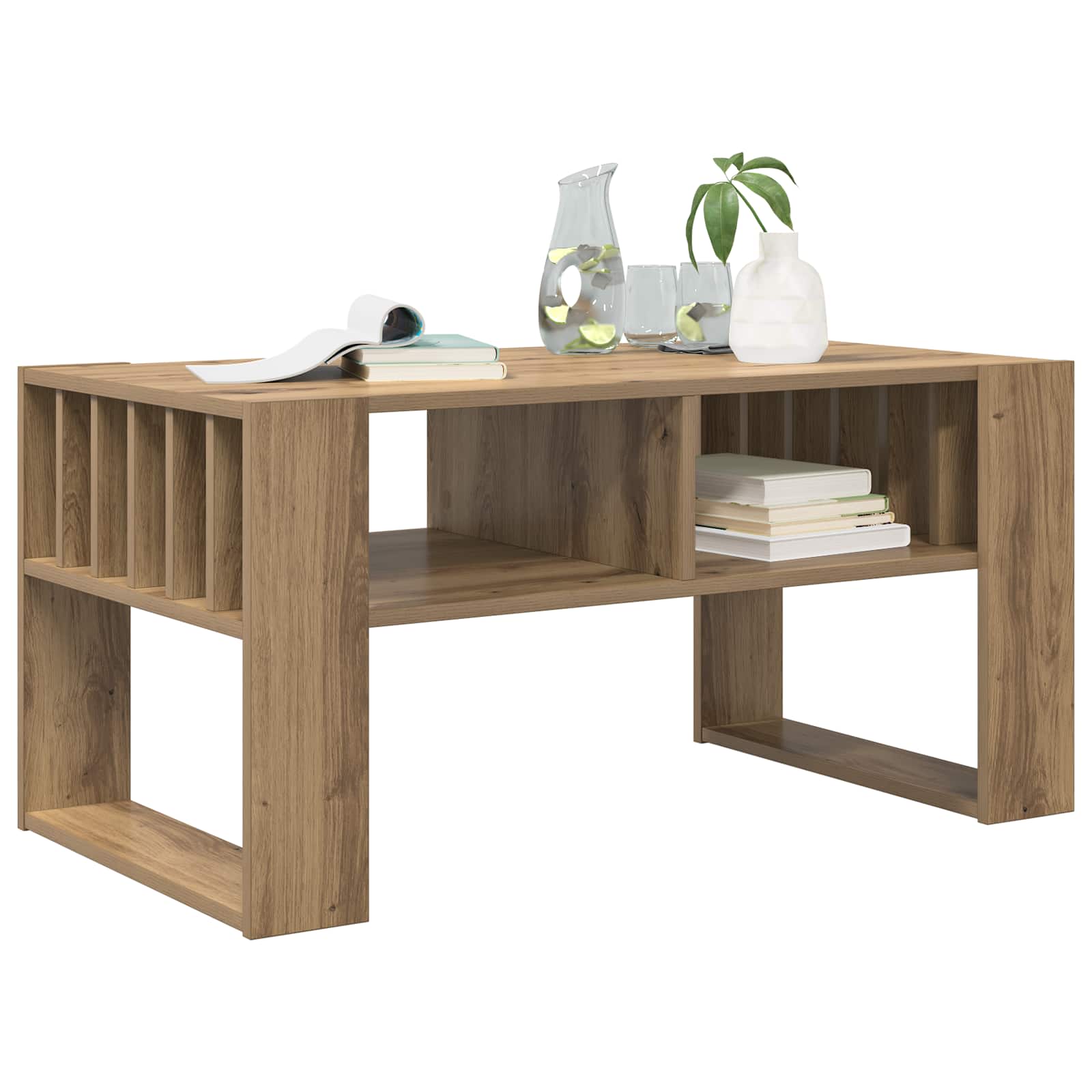 vidaXL Stolik kawowy Dąb rzemieślniczy 92 x 49,5 x 45 cm