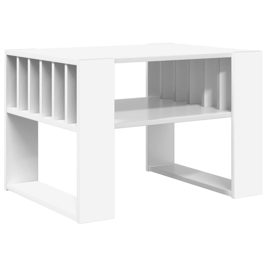vidaXL Stolik kawowy Biały 66 x 49,5 x 45 cm Materiał drewnopochodny