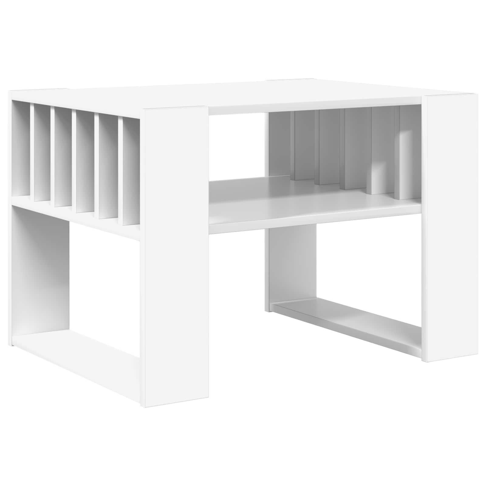 vidaXL Stolik kawowy Biały 66 x 49,5 x 45 cm Materiał drewnopochodny