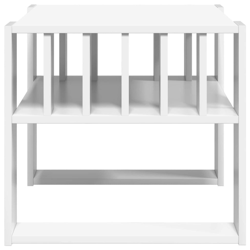 vidaXL Stolik kawowy Biały 66 x 49,5 x 45 cm Materiał drewnopochodny