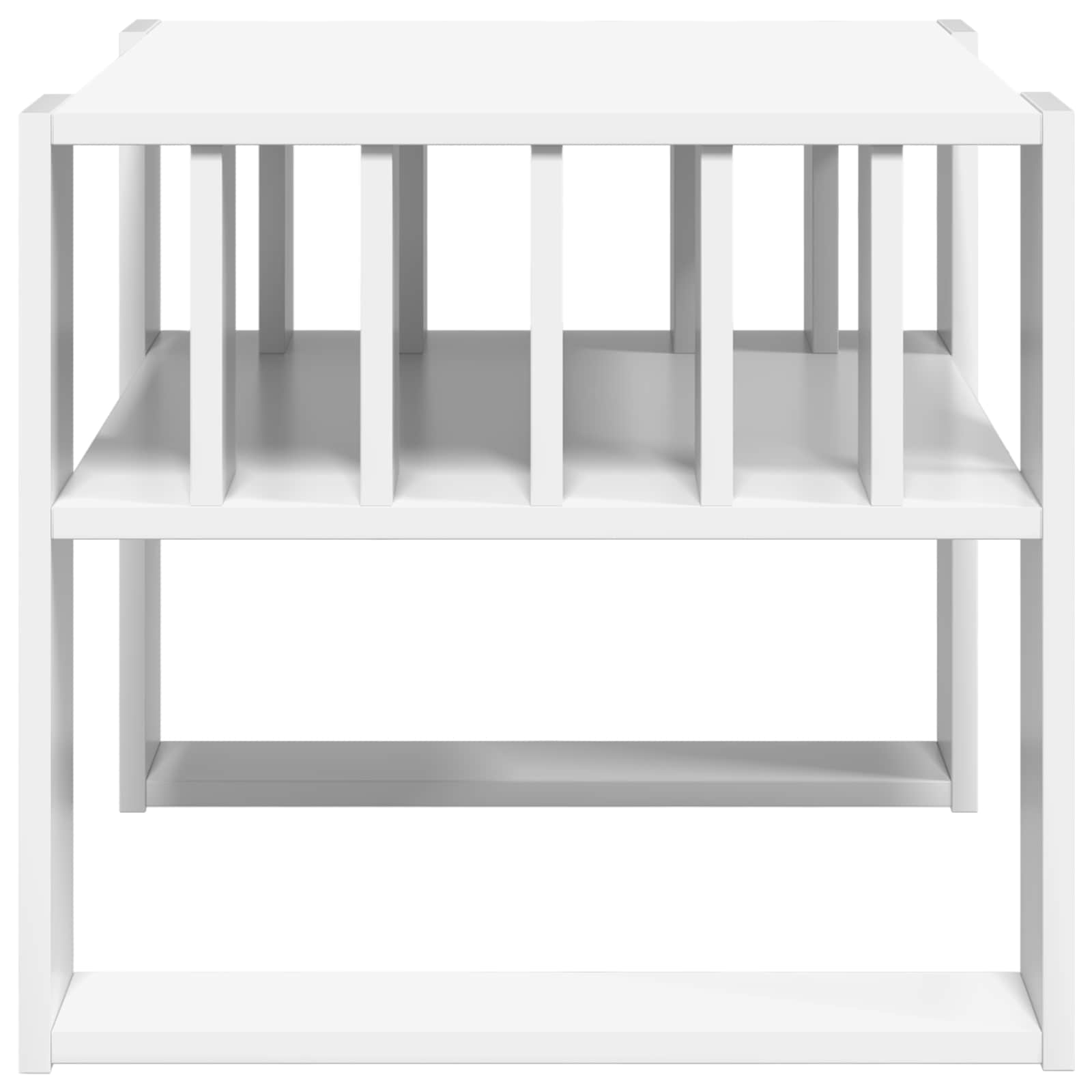 vidaXL Stolik kawowy Biały 66 x 49,5 x 45 cm Materiał drewnopochodny