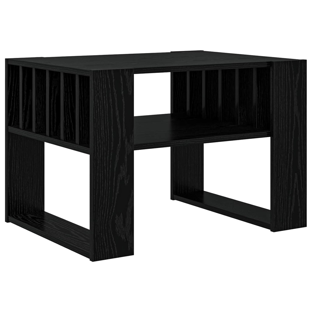 vidaXL Stolik kawowy Czarny Dąb 66 x 49,5 x 45 cm