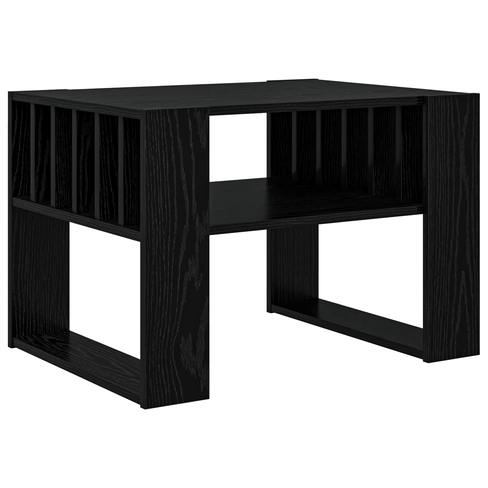 vidaXL Stolik kawowy Czarny Dąb 66 x 49,5 x 45 cm