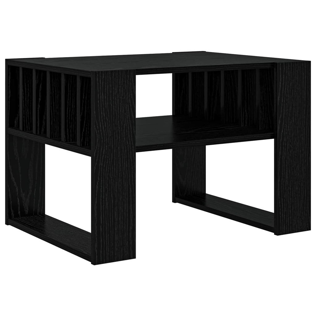 vidaXL Stolik kawowy Czarny Dąb 66 x 49,5 x 45 cm