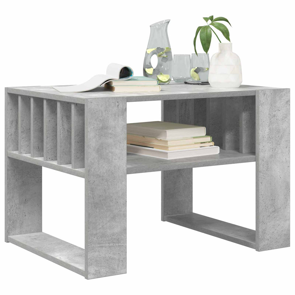 vidaXL Stolik kawowy Betonowy szary 66 x 49,5 x 45 cm