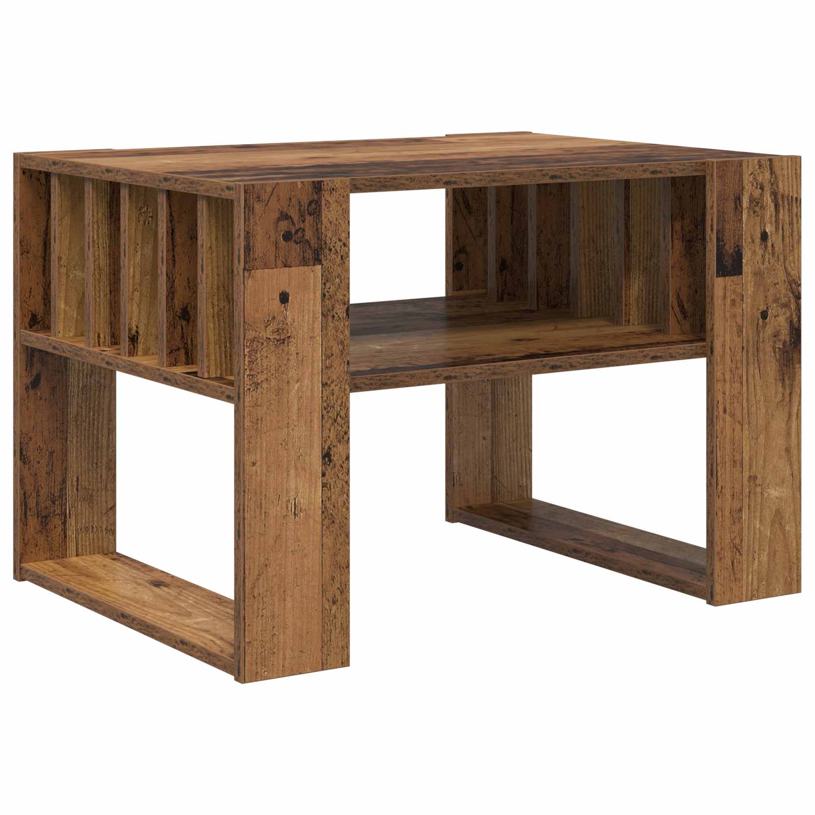 vidaXL Stolik kawowy Stare drewno 66 x 49,5 x 45 cm