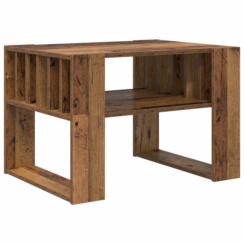 vidaXL Stolik kawowy Stare drewno 66 x 49,5 x 45 cm