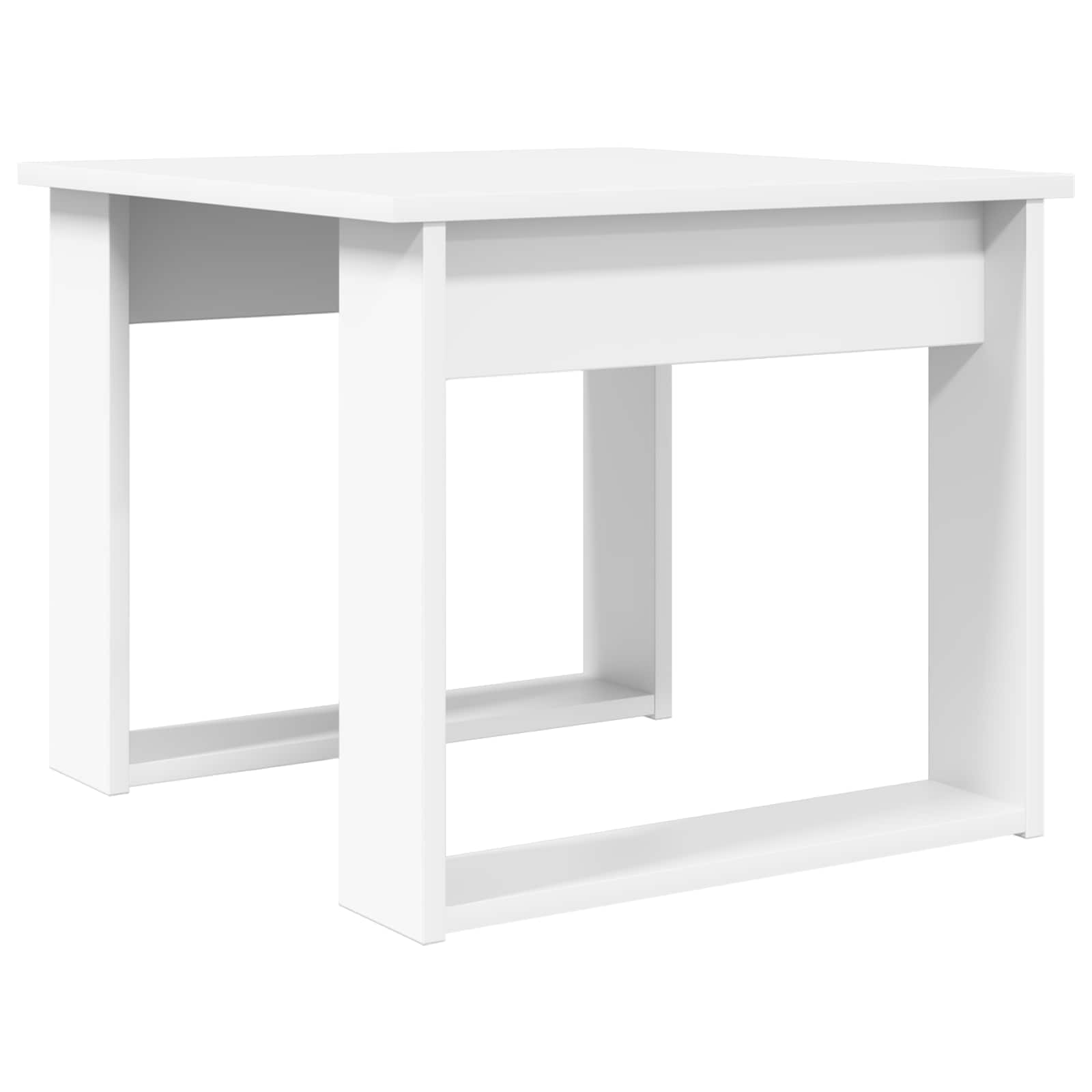 vidaXL Zestaw stolików kawowych 2 pcs Biały Materiał drewnopochodny