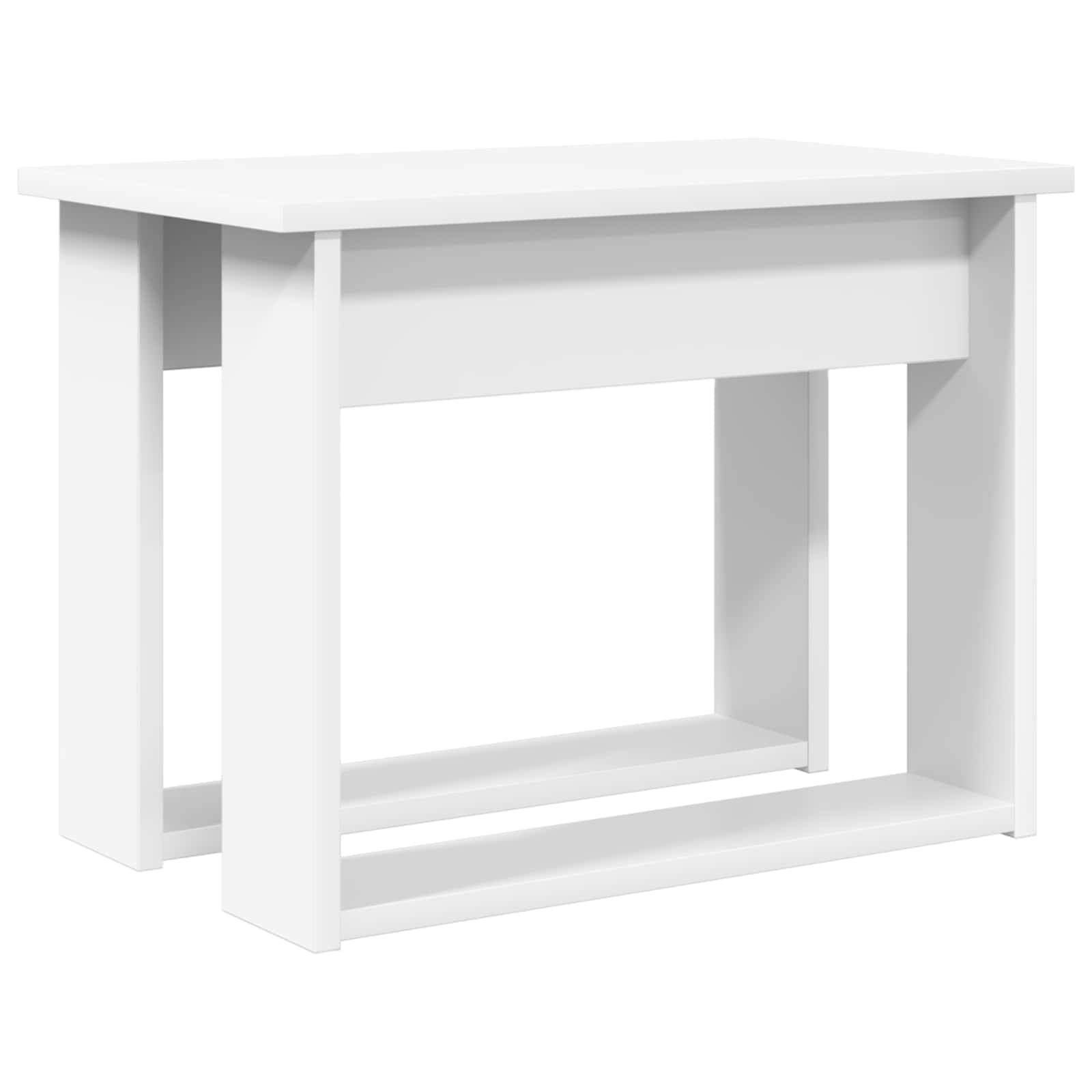 vidaXL Zestaw stolików kawowych 2 pcs Biały Materiał drewnopochodny