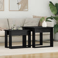 vidaXL Zestaw stolików kawowych 2 pcs Czarny Dąb