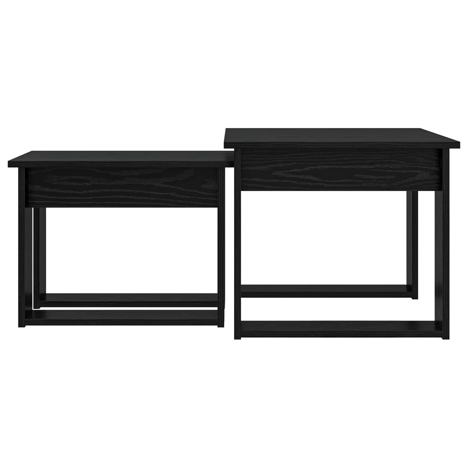 vidaXL Zestaw stolików kawowych 2 pcs Czarny Dąb
