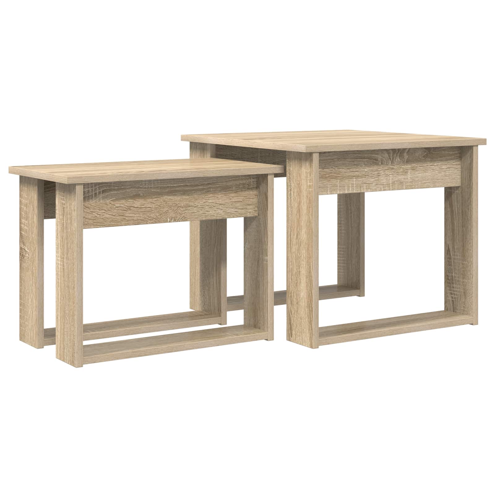 vidaXL Zestaw stolików kawowych 2 pcs Dąb Sonoma