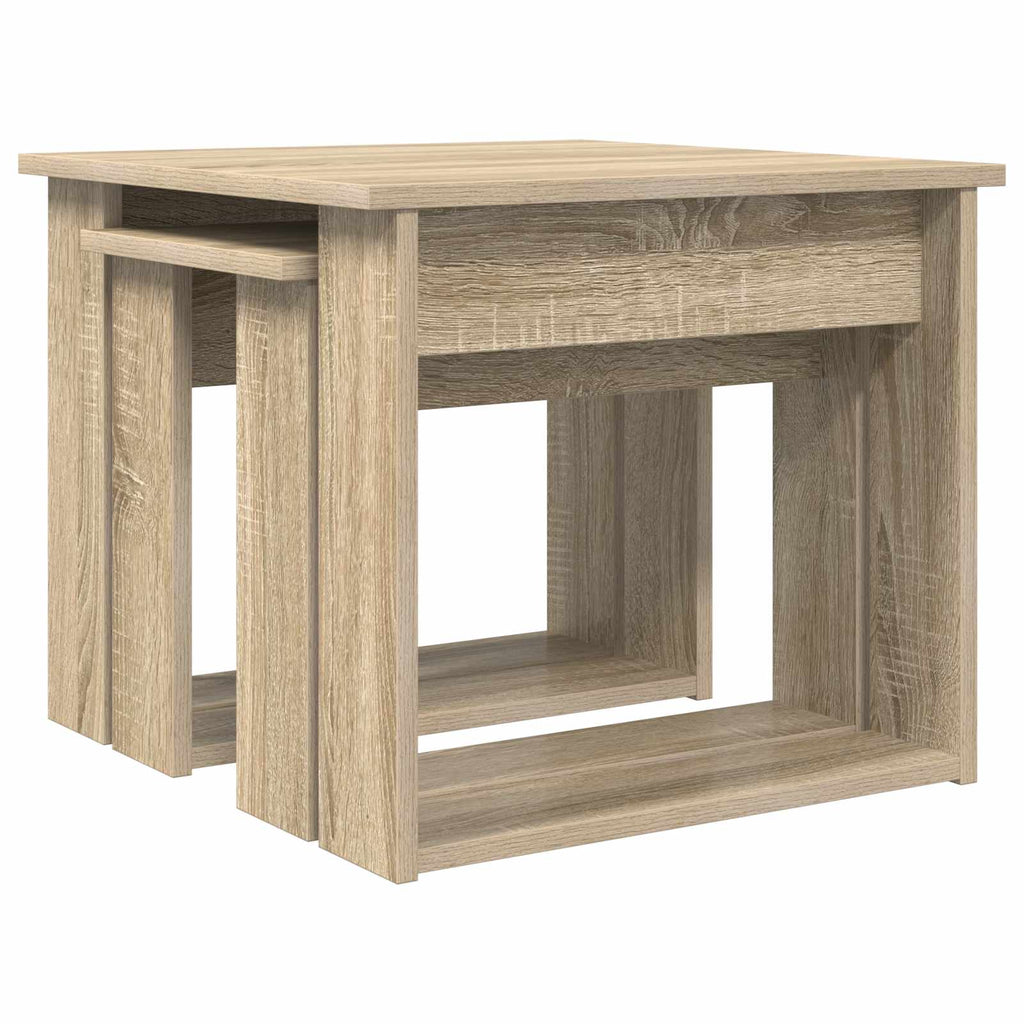 vidaXL Zestaw stolików kawowych 2 pcs Dąb Sonoma