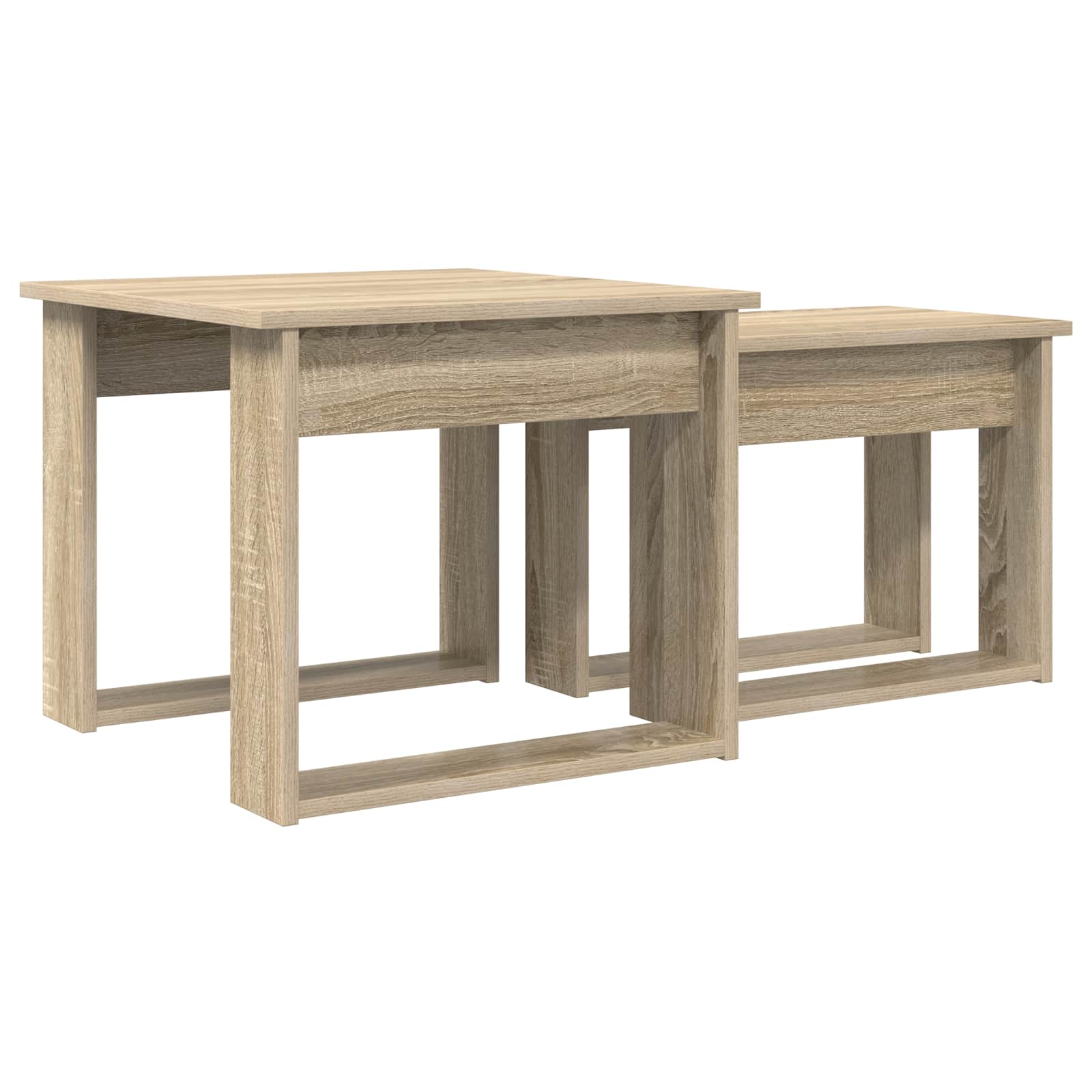 vidaXL Zestaw stolików kawowych 2 pcs Dąb Sonoma
