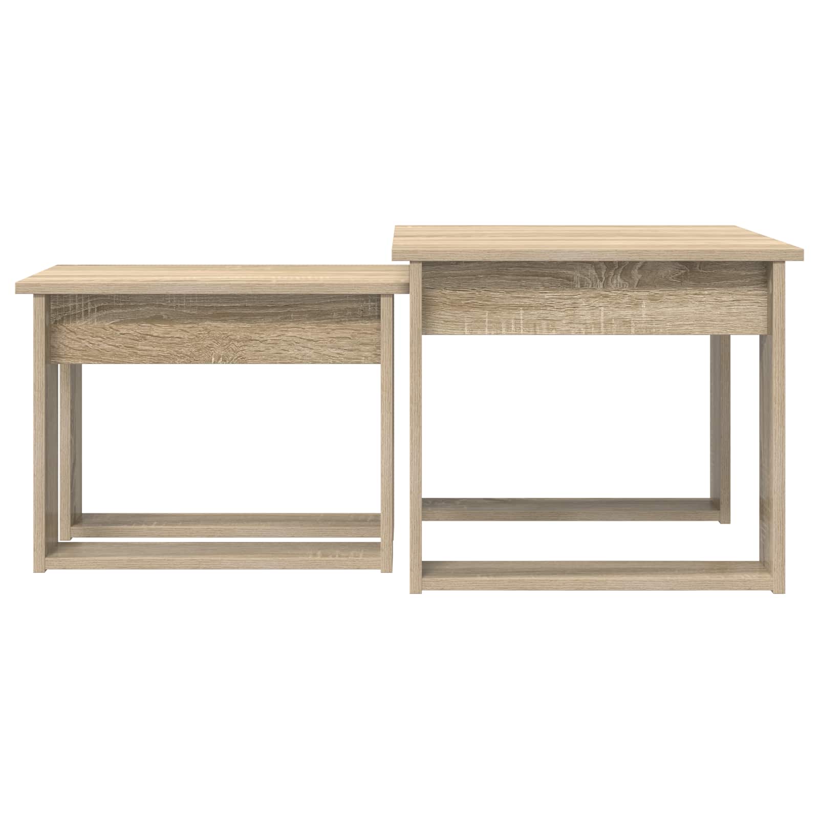 vidaXL Zestaw stolików kawowych 2 pcs Dąb Sonoma
