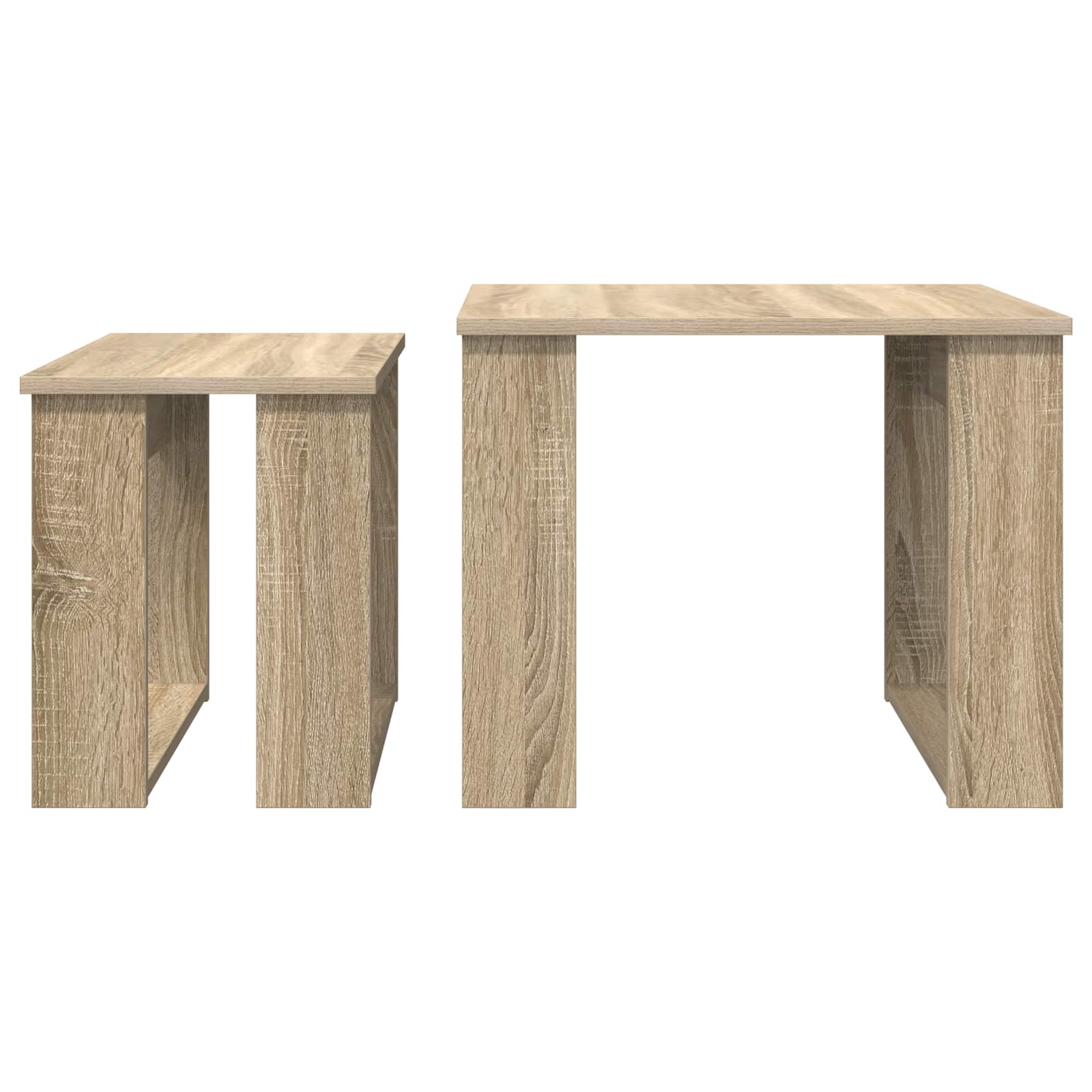 vidaXL Zestaw stolików kawowych 2 pcs Dąb Sonoma