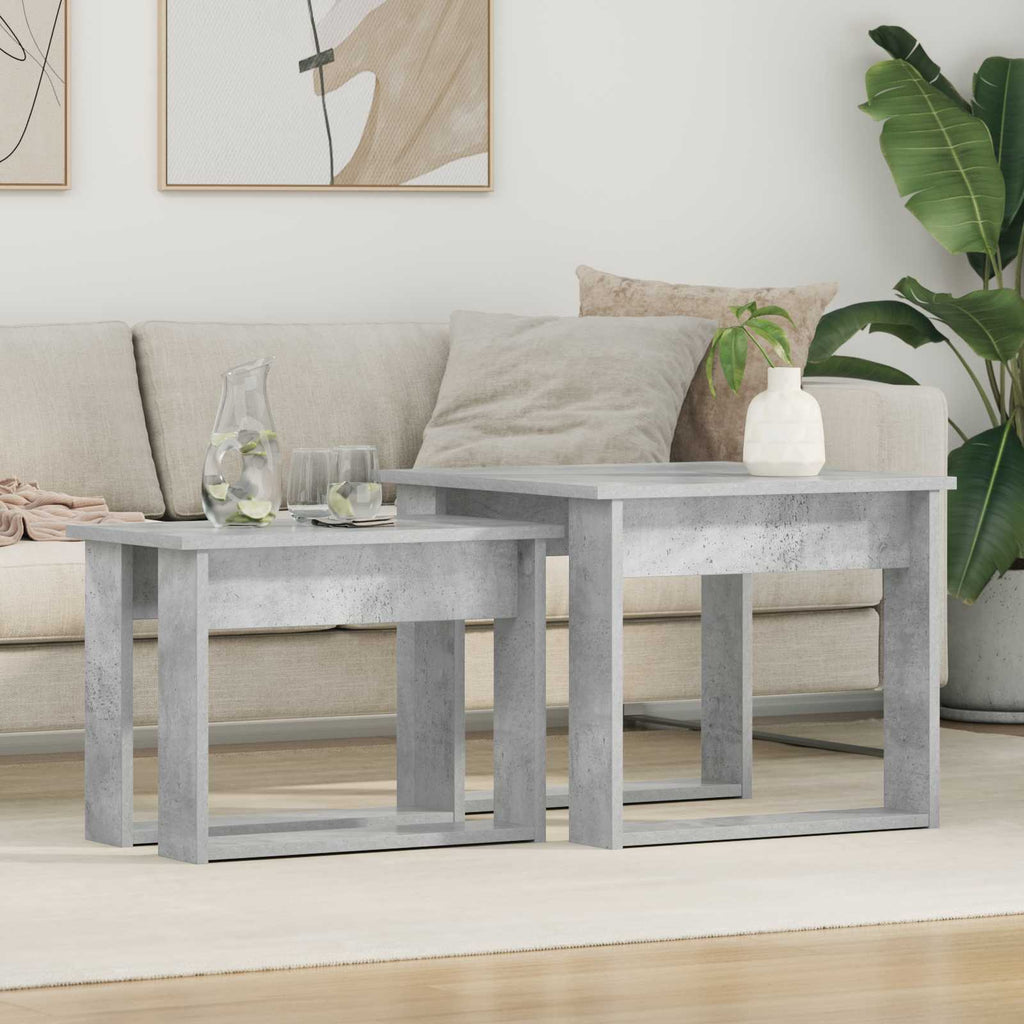vidaXL Zestaw stolików kawowych 2 pcs Betonowy szary