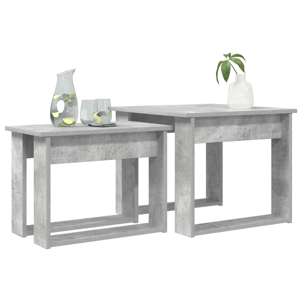 vidaXL Zestaw stolików kawowych 2 pcs Betonowy szary
