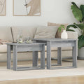 vidaXL Zestaw stolików kawowych 2 pcs Szary Sonoma